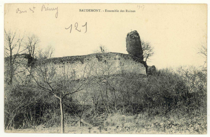 Bus-Saint-Rémy. Baudemont -Ensemble des Ruines.