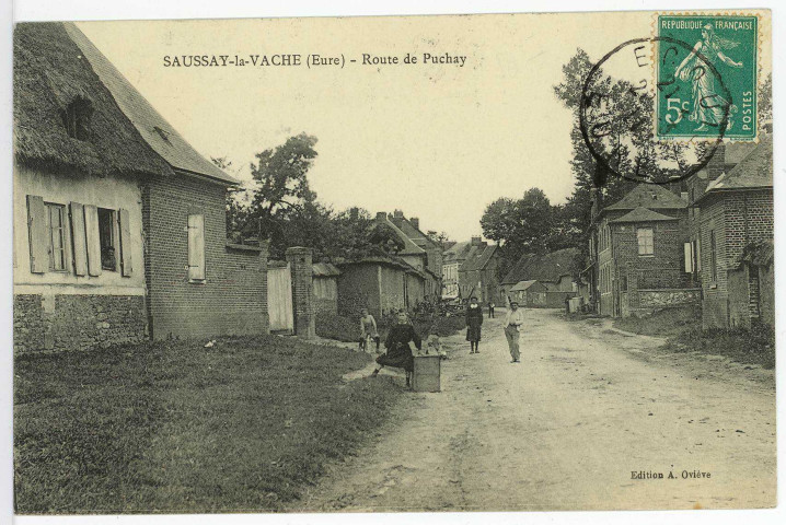 Saussay-la-Vache. Route de Puchay.