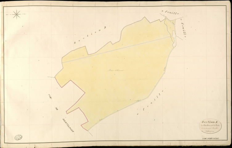 Hécourt. Section A _ de Chambine et de la Forêt _ 6e et dernière Feuille