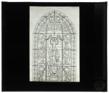 Cathédrale Notre-Dame de Chartres (Eure-et-Loir), bas-côté sud du chœur, dessin du vitrail Notre-Dame de la Belle Verrière.