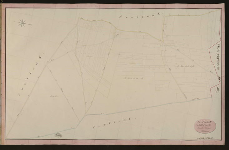 Coudray. Section B _ du Fond de Nouville _ Feuille Unique