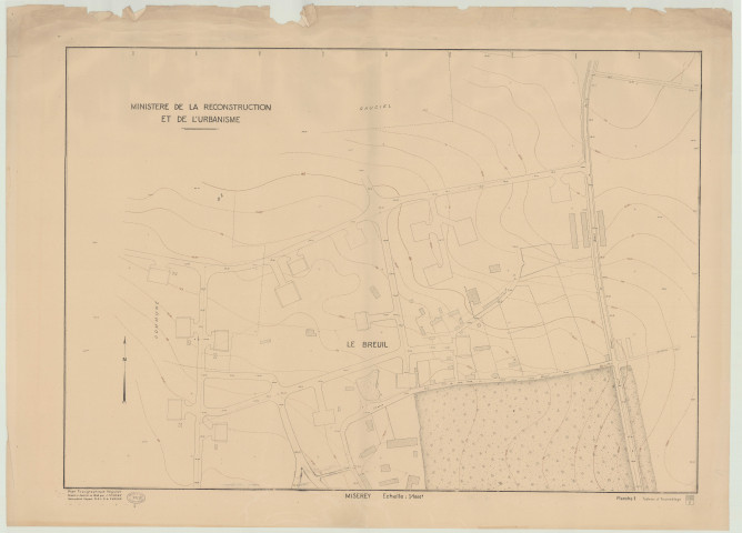 Miserey _ MRU _ Plan topographique régulier en 2 feuilles