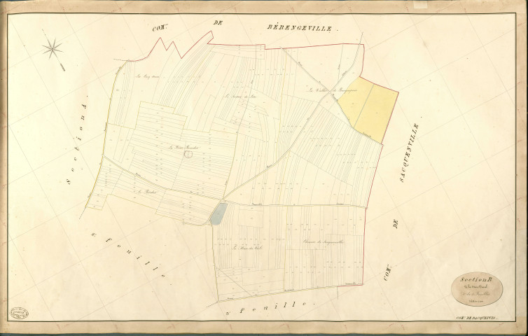 Bacquepuis. Section B _ de la Mare Duval _ 1re de 3 Feuilles