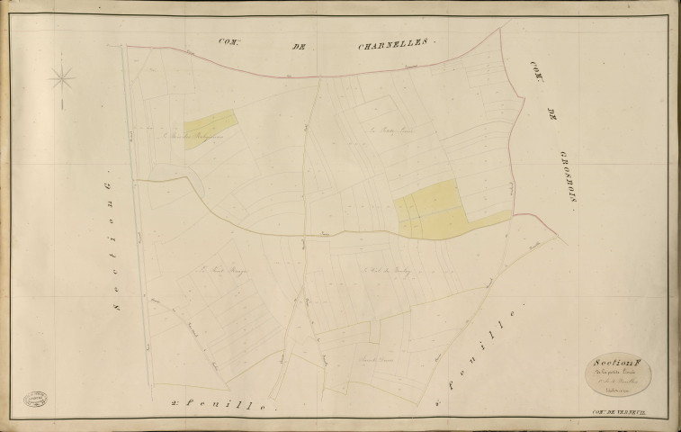 Verneuil-sur-Avre. Section F _ de la petite Livrée _ 1re de 4 Feuilles