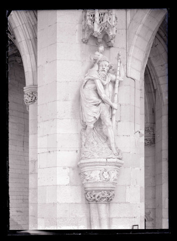 Statue de Saint-Christophe de l'église de Saint-Riquier (Somme).