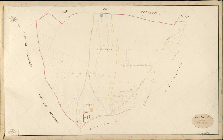 Creton. Section A _ du Coudray _ 1re de 2 Feuilles