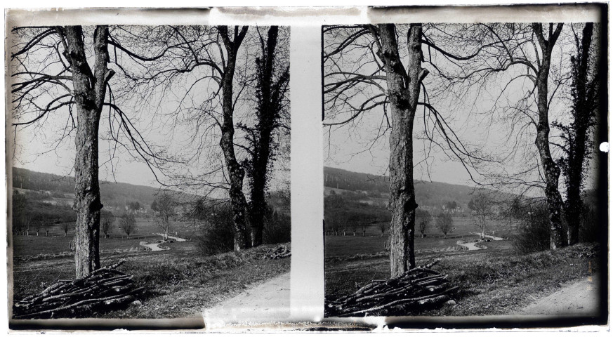 Vue sur la campagne normande.