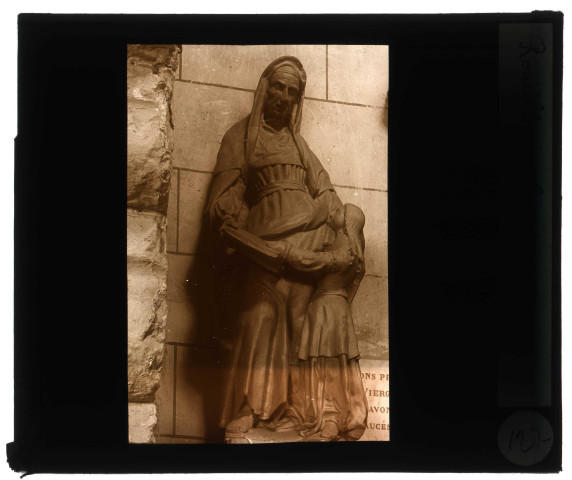 Église de Romilly-la-Puthenaye (Eure), statue de Saint-Ouen.