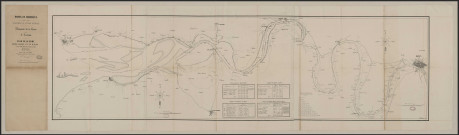 Cours de la Seine - "Plan de la Seine entre Rouen et Le Havre avec indication des travaux exécutés jusqu'à ce jour".