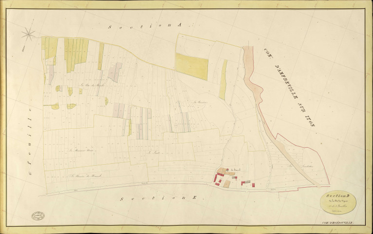 Hondouville. Section D _ de la Côte des Vignes _ 1re de 3 Feuilles