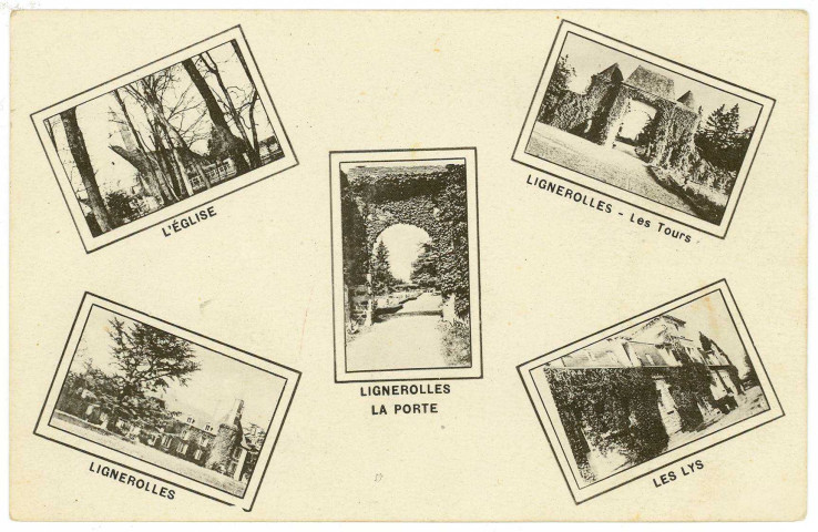 Lignerolles. Carte souvenir.