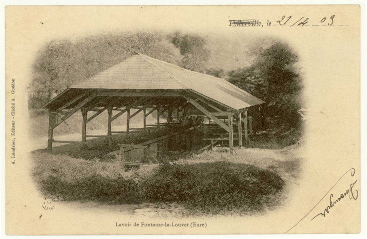 Fontaine-la-Louvet. Lavoir de Fontaine-la-Louvet.