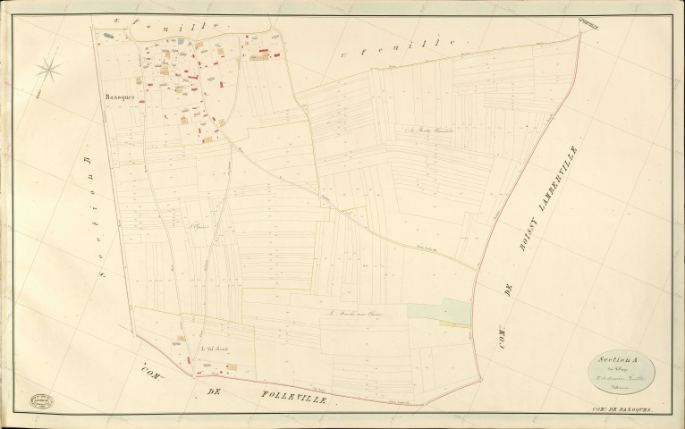 Bazoques. Section A _ du Village _ 3e et dernière Feuille