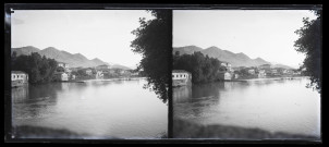 Rives de l'Oronte à Antioche (Turquie) avec le mont Sylpius.