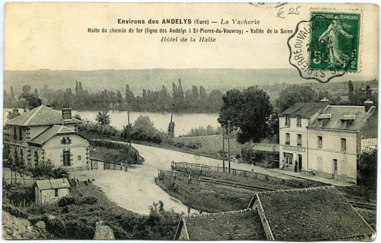 Andelys (Les). La Vacherie -La Halte du Chemin de Fer.