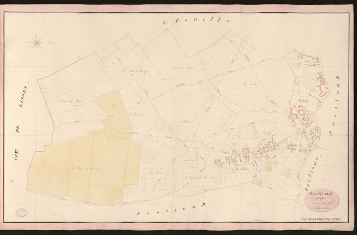 Mesnil-Verclives. Section A _ de l'Eglise _ 1re de 2 Feuilles