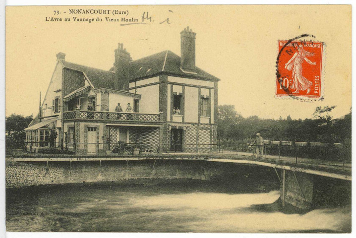 Nonancourt. L'Avre au Vannage du Vieux Moulin.