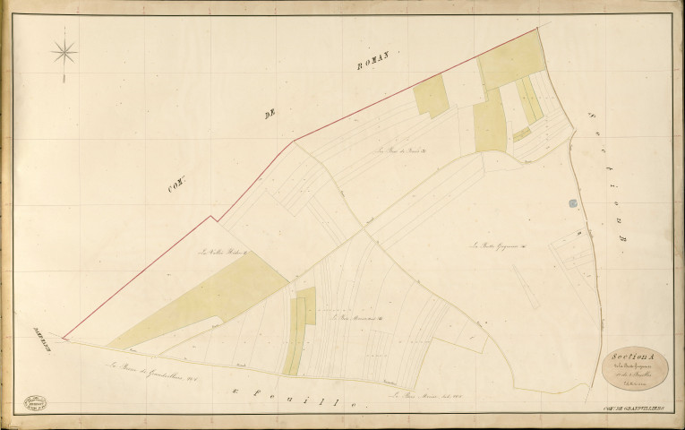 Grandvilliers. Section A _ de la Butte Grogneuse _ 1re de 2 Feuilles