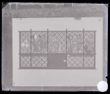 Cathédrale Notre-Dame de Chartres (Eure-et-Loir), transept méridional, grisaille du XIVème siècle, lithographie.