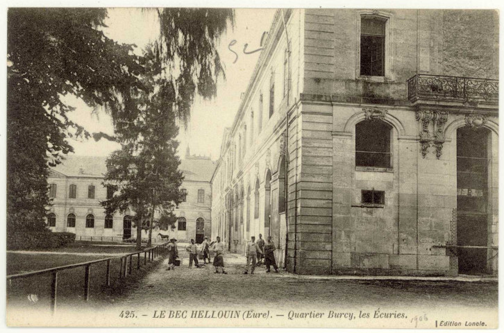 Bec-Hellouin (Le). Quartier Burcy, les Ecuries.