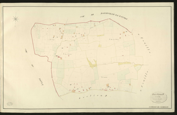 Saint-Pierre-de-Cormeilles. Section B _ de la Côte _ 3e de 4 Feuilles