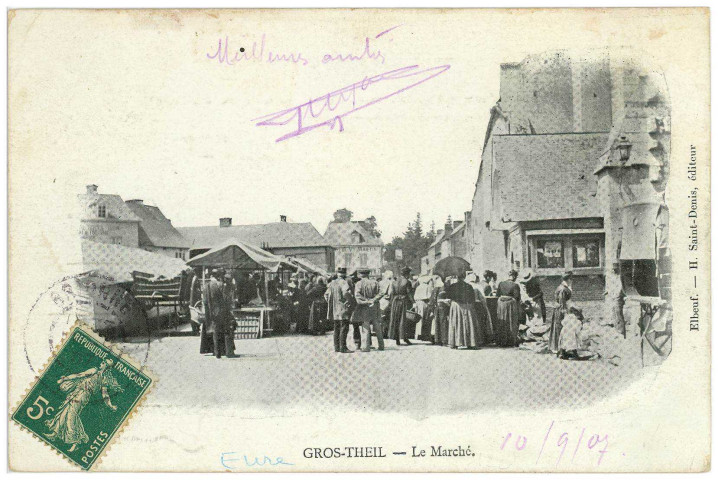Gros-Theil (Le). Le Marché.