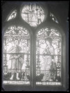 Église de Bosguérard-de-Marcouville (Eure), vitaux "Saint-Jean-Baptiste et Sainte-Catherine".