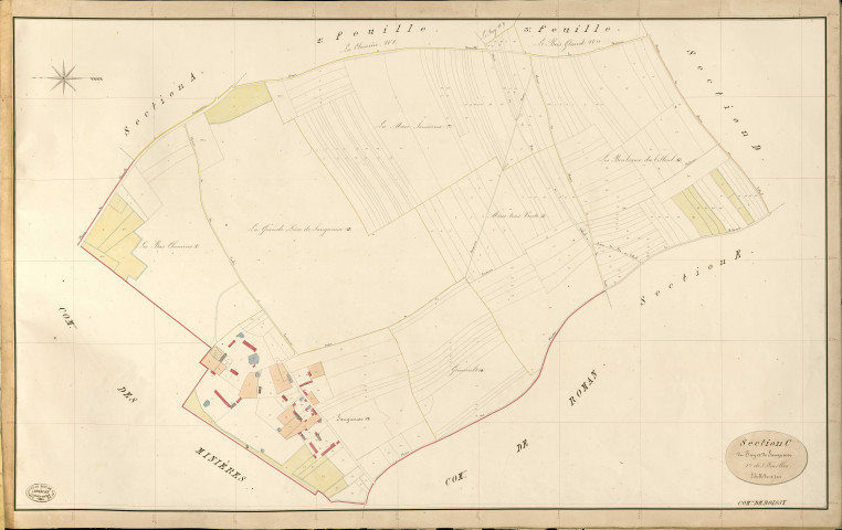 Boissy-sur-Damville. Section C _ du Fay et de Saugueuse _ 1re de 3 Feuilles