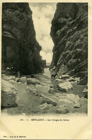 METLAOUI. - Les Gorges du Seldja