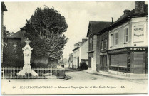 Fleury-sur-Andelle. Monument Pouyer-Quertier et Rue Emile-Parquet.