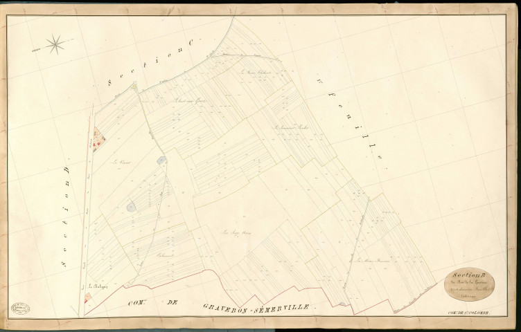 Sainte-Colombe-la-Campagne. Section B _ du Bois de la Gastine _ 2e et dernière Feuille