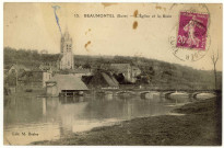 Beaumontel. L'Eglise et la Risle.