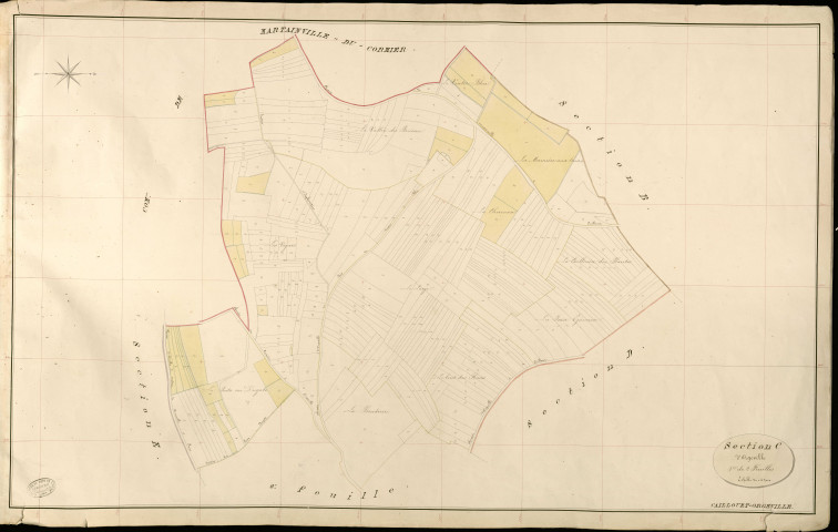 Caillouet-Orgeville. Section C _ d'Orgeville _ 1re de 2 Feuilles