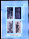 "Histoire générale du diocèse d'Évreux" du chanoine Bonnenfant tome I, planche XXIX Sainte-Véronique de l'église de La Trinité-de-Réville (Eure), Sainte-Barbe de l'église de La Vieille-Lyre (Eure), Vierge de Saint-Victor-d'Épine (Eure) et Sainte-Marguerite de la Cathédrale Notre-Dame d'Évreux (Eure).