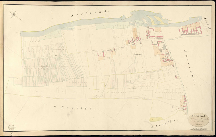 Garennes-sur-Eure. Section E _ du Bois de Garennes et de l'Aiguillon _ 1re de 3 Feuilles