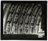 Cathédrale Saint-Étienne de Bourges (Cher), porte centrale, détail des voussures.