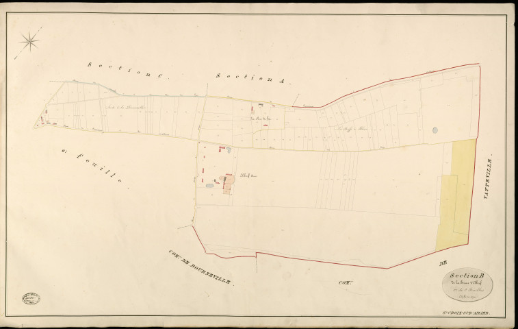 Sainte-Croix-sur-Aizier. Section B _ de la ferme d'Elbeuf _ 1re de 2 Feuilles