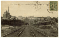 Conches-en-Ouche. Vue Panoramique et Entrée du Tunnel.