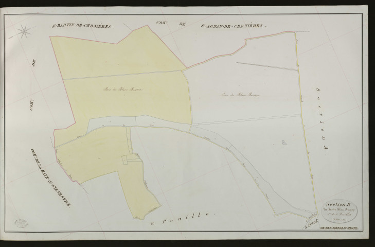 Saint-Pierre-du-Mesnil. Section B _ des Bois du Blanc Buisson _ 1re de 4 Feuilles