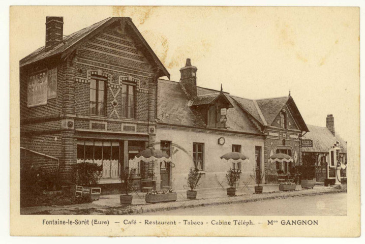 Fontaine-la-Soret. Café-Restaurant-Tabacs-Cabine Téléph. - Mme GANGNON.