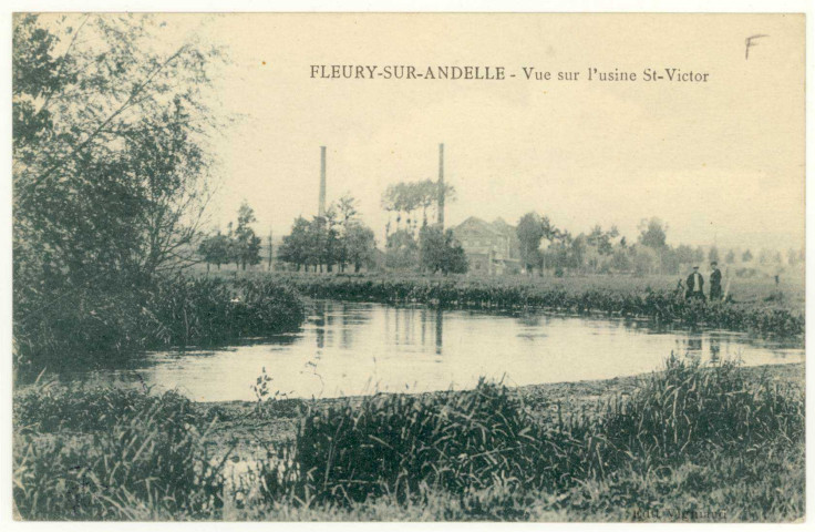 Fleury-sur-Andelle. Vue sur l'Usine Saint-Victor.