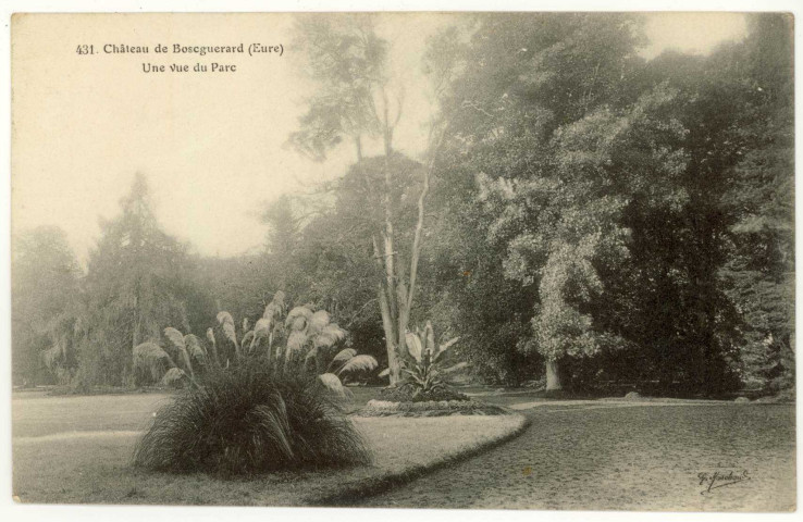 Bosguérard-de-Marcouville. Château de Bosguérard-Une Vue du Parc.