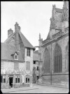 Maisons et commerces à pans de bois de Caudebec-en-Caux (Seine-Maritime).