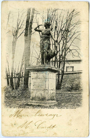 Evreux-Ville. Jardin Public - Statue de Diane.