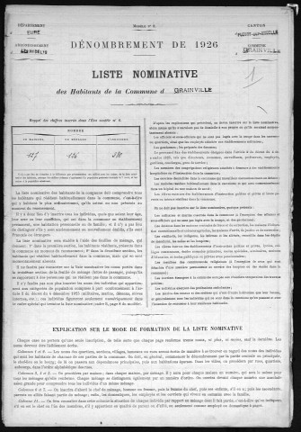 GRAINVILLE 1926