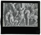 Église de Caillouet-Orgeville (Eure), relief, détail de la mise en croix.