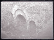 Niches en pierre dans les remparts du château de Fougères (Ille-et-Vilaine).