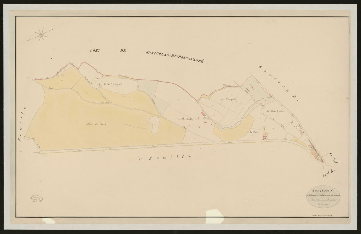 Bernay. Section C _ de la Couture, des Malouves et du val Menard _ 4e et dernière Feuille