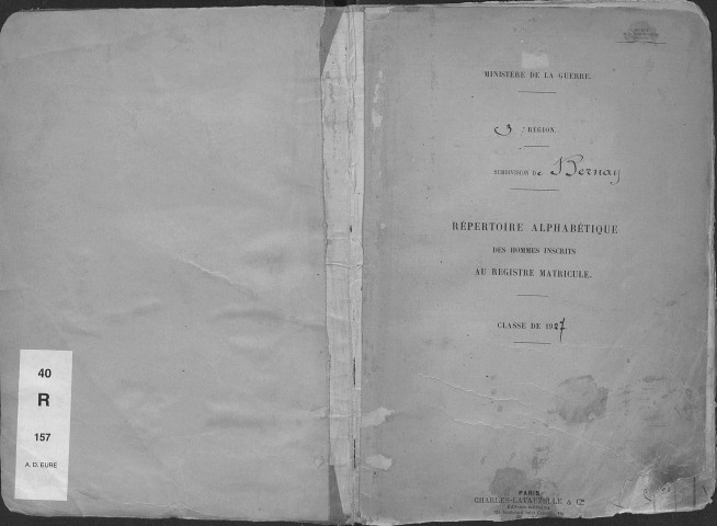 Bernay. Répertoire alphabétique (1927)