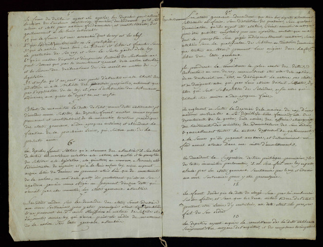 Procès-verbal manuscrit de l'assemblée, 3 exemplaires signés (31 mars-6 avril 1789) ; cahier du Tiers-État du bailliage, 2 exemplaires non signés et un brouillon.